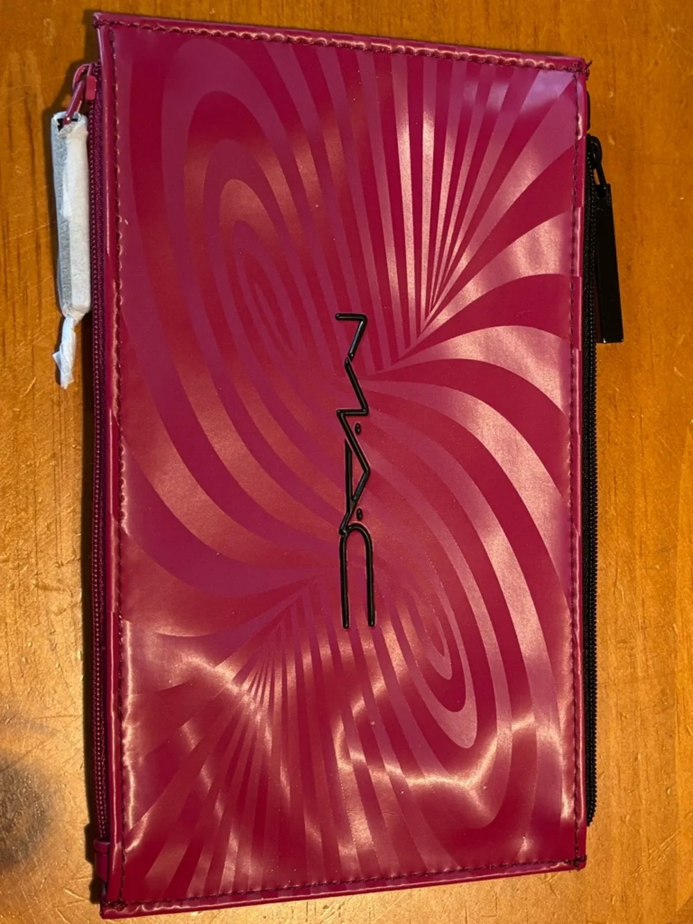 MAC Cosmetics Magenta Pink Swirl Print Cosmetic Bag